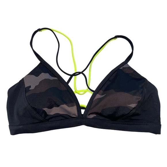 NWOT Athleta Freestyle Camo Triangle Bikini Swimsuit Top Swim Neutral - Picture 1 of 7